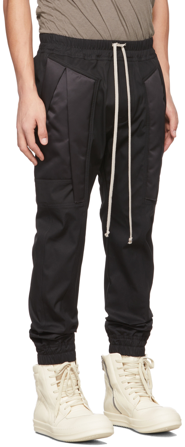 Rick Owens Black Fog Biker Sweatpants Rick Owens