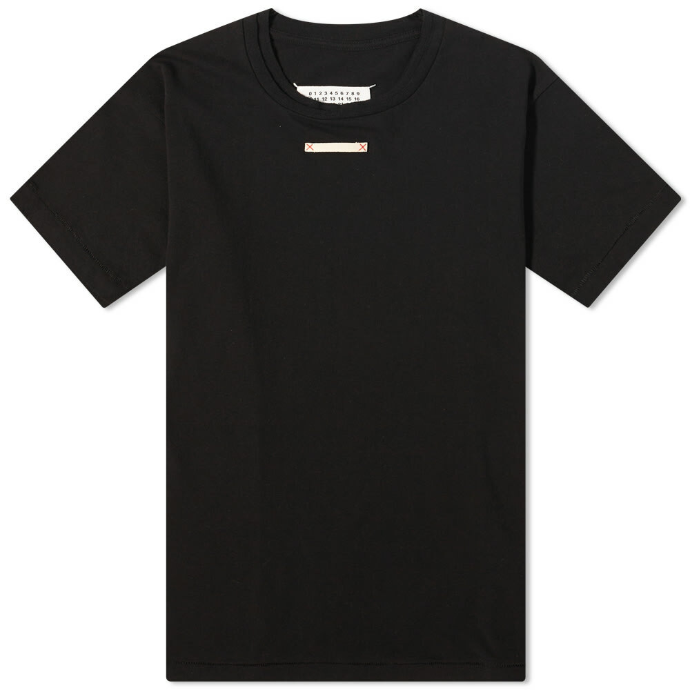 Maison Margiela Men's Name Tag T-Shirt in Black Maison Margiela