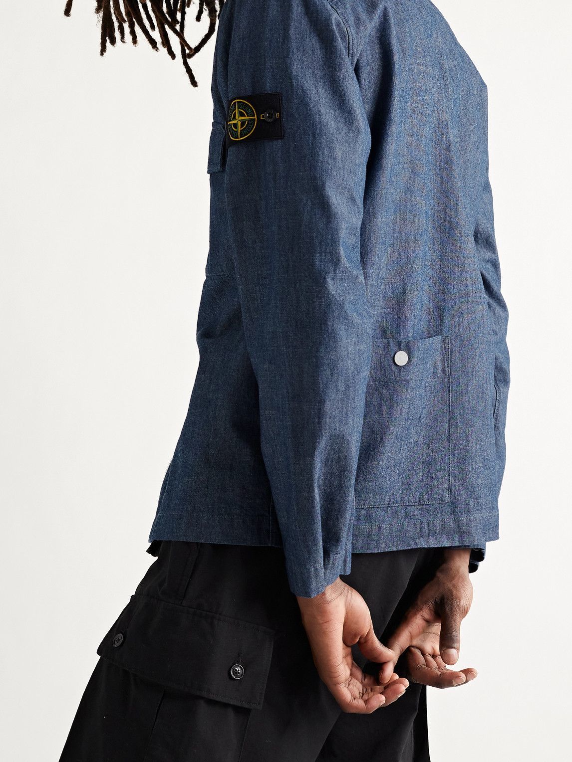 Logo-Appliquéd Cotton-Chambray Jacket 
