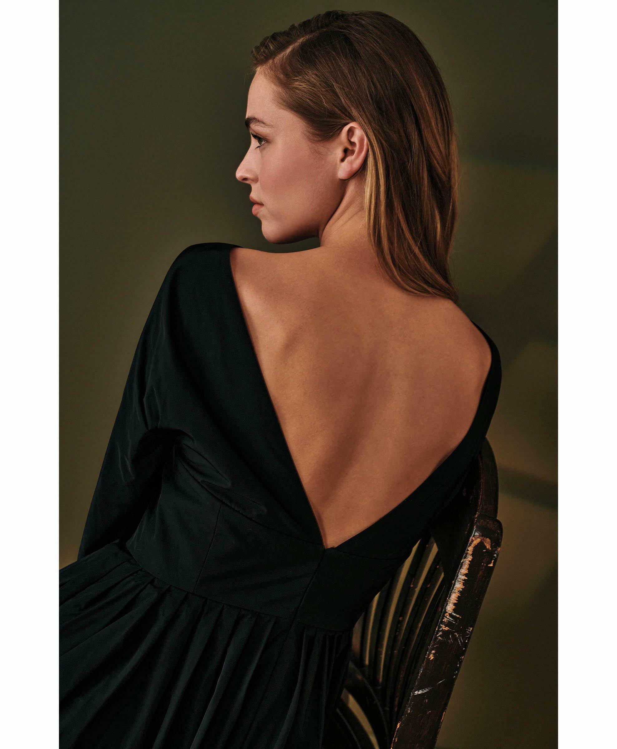 Brooks Brothers Women's Taffeta Pleated Dress | Black