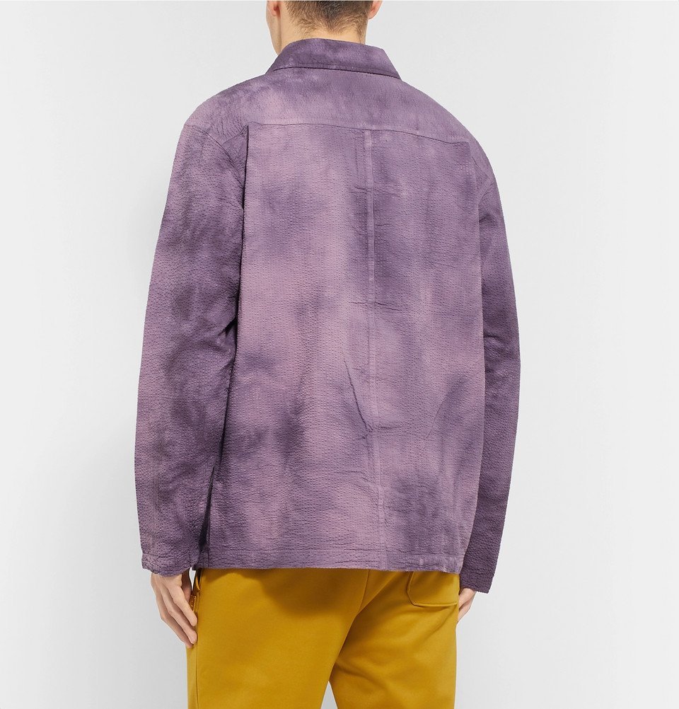 Stüssy - Tie-Dyed Cotton-Seersucker Chore Jacket - Purple Stussy
