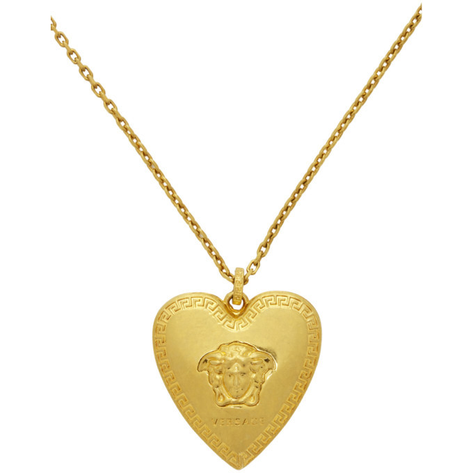 versace heart necklace