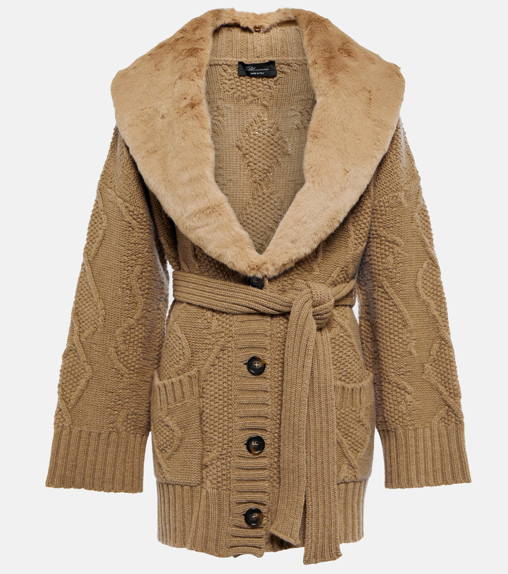 GL-Scraps Shearling Jungle Cardigan