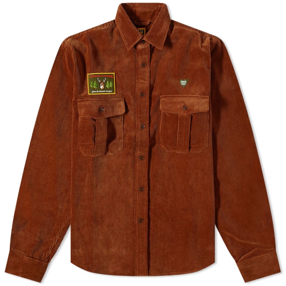 Human Made Men's Corduroy Workshirt in Brown Human Made