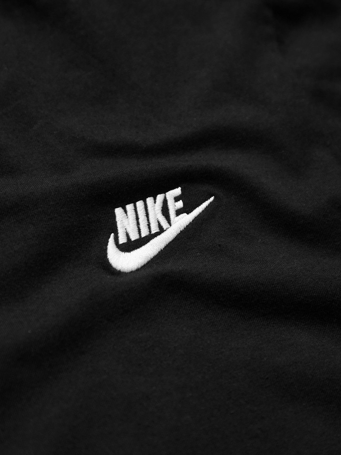 Nike - NSW Logo-Embroidered Cotton-Jersey T-Shirt - Black Nike