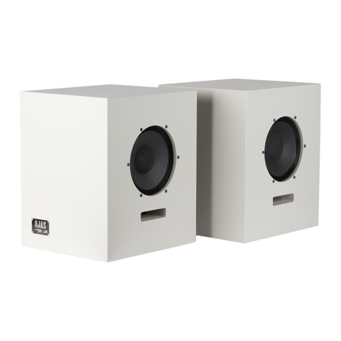 Ojas SSENSE Exclusive Grey Wood Bookshelf Speakers