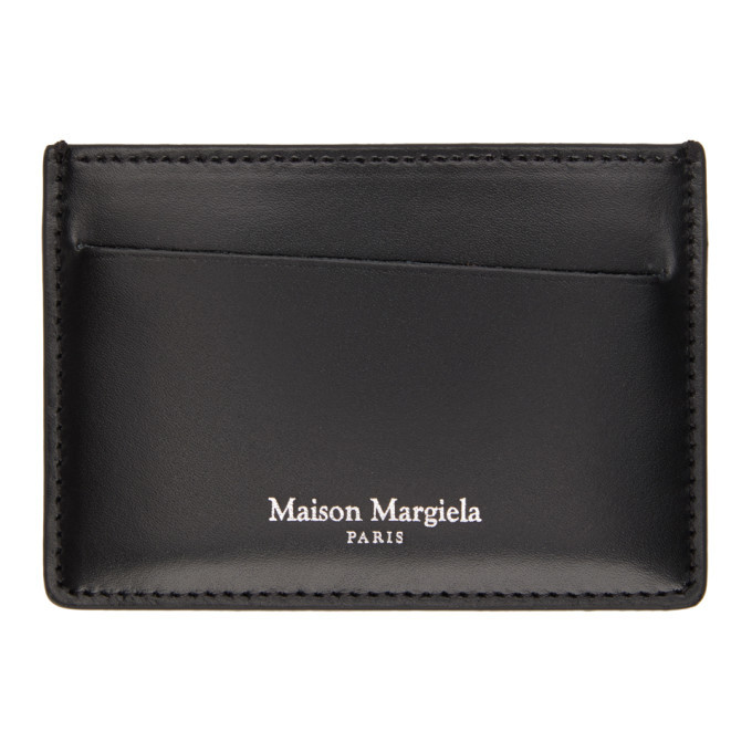Maison Margiela Black Croc Leather Card Holder Maison Margiela