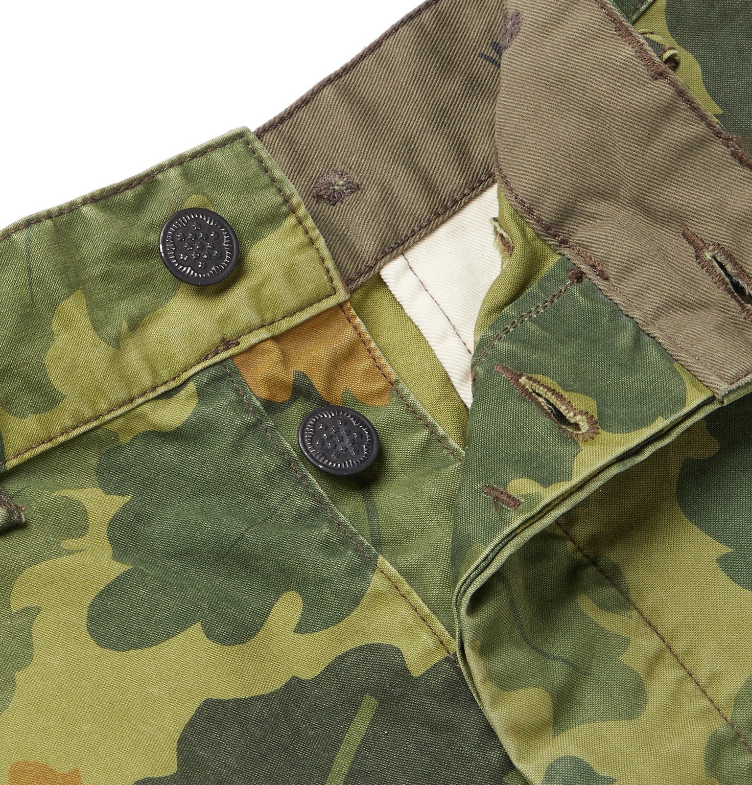 Camouflage-Print Cotton-Canvas Cargo 