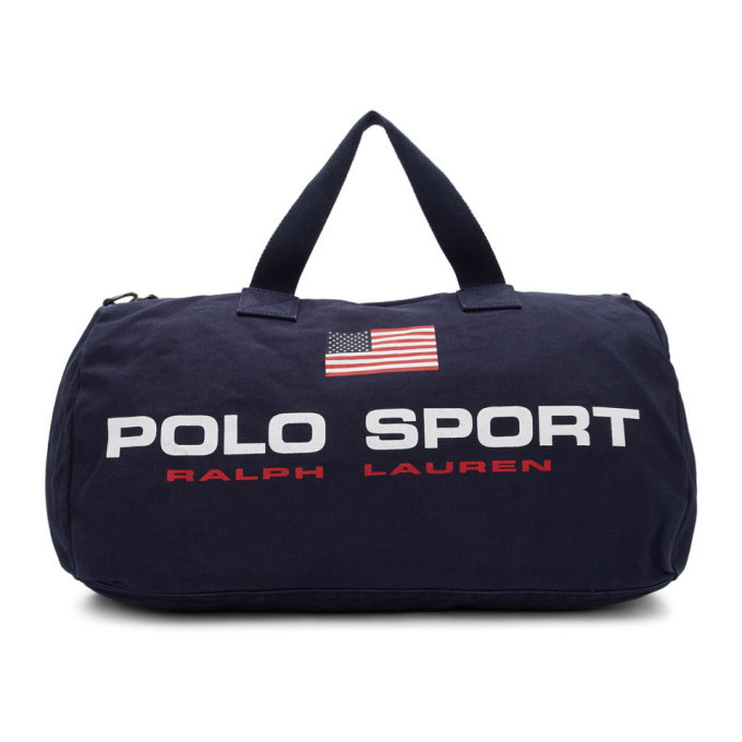 Polo Ralph Lauren Navy Canvas Polo Sport Duffle Bag Polo Ralph Lauren