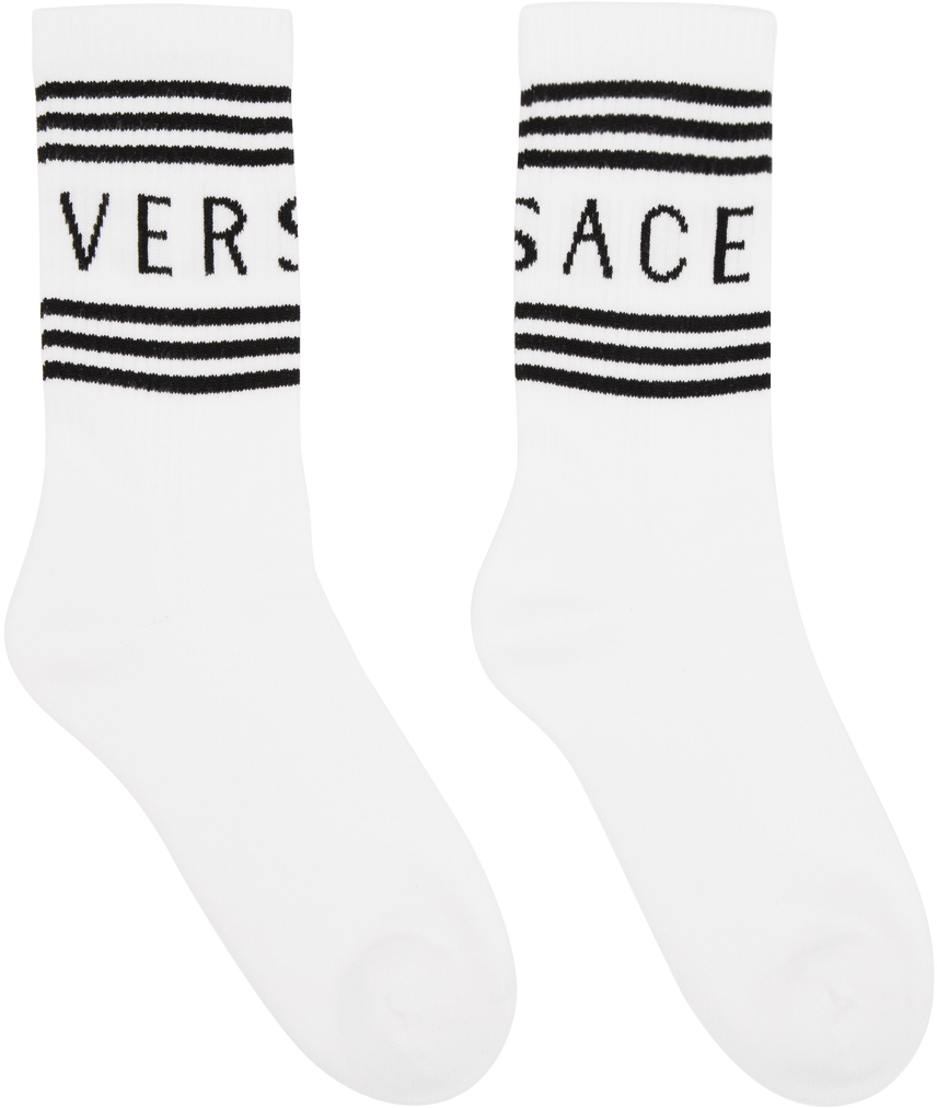 Versace White Vintage Socks Versace