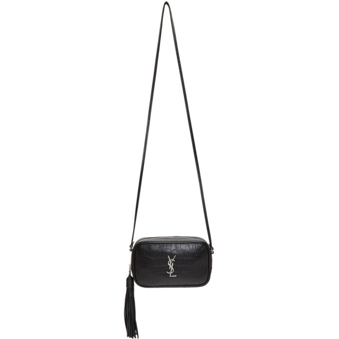 black mini croc bag