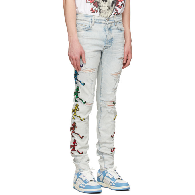 AMIRI Blue Grateful Dead Embroidery 