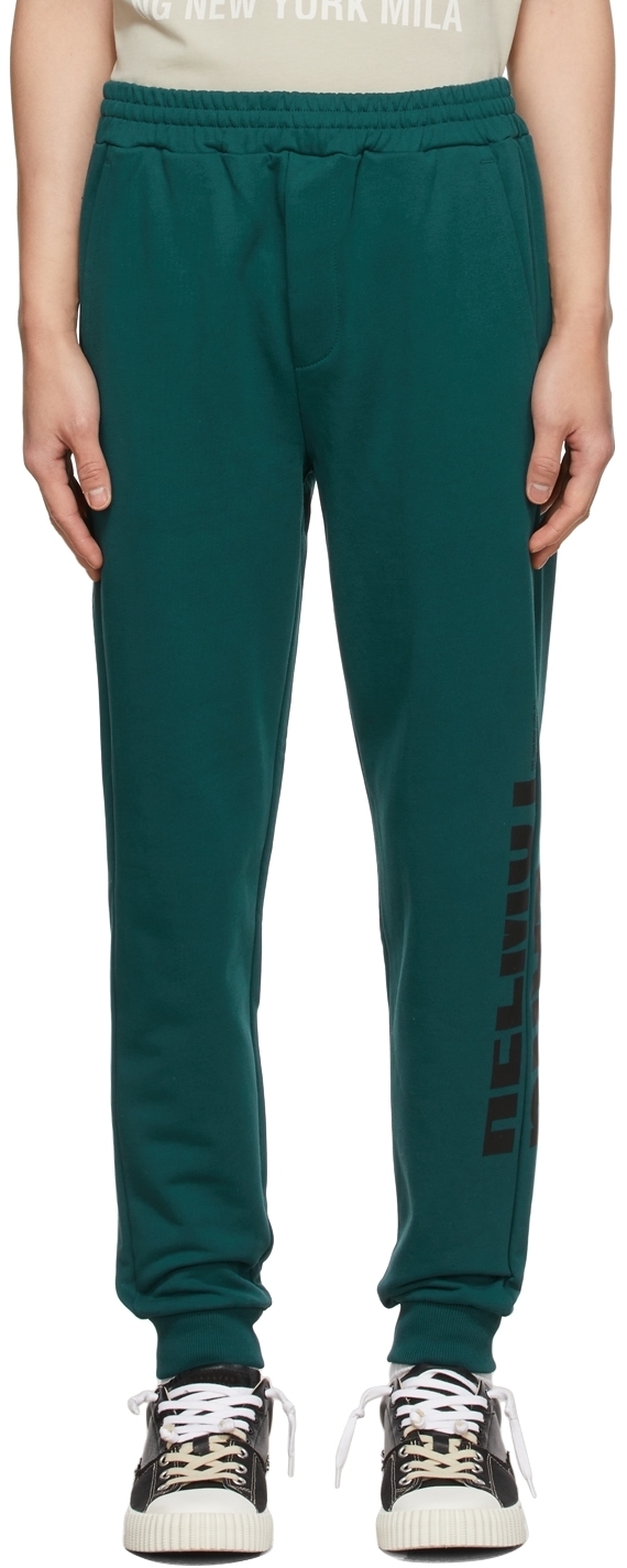 Helmut Lang Blue Micro Mix Joggers 