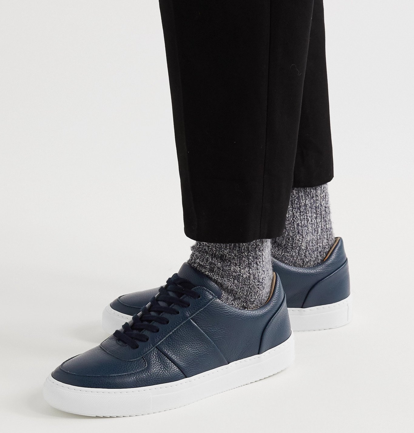 Larry Panelled Full-Grain Leather 