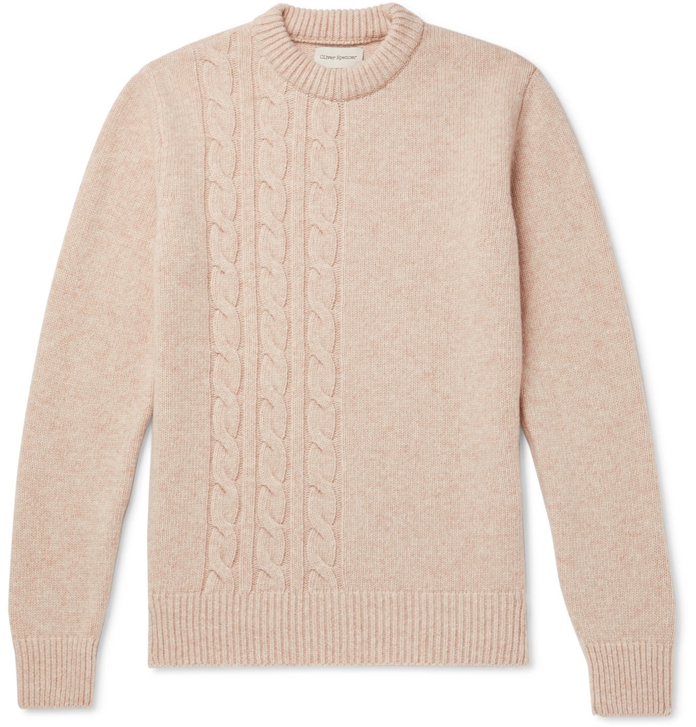 Oliver Spencer - Blenheim Cable-Knit Wool Sweater - Neutrals