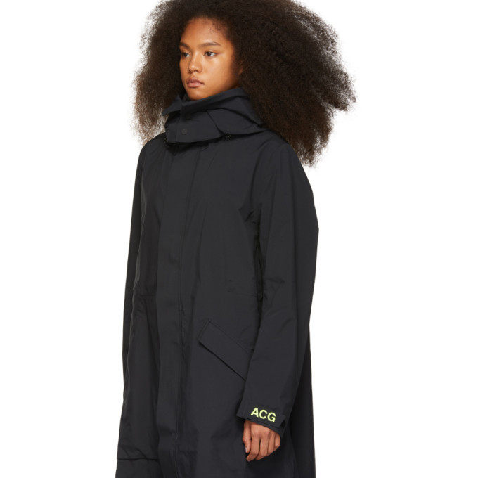 nikelab black reflective parka