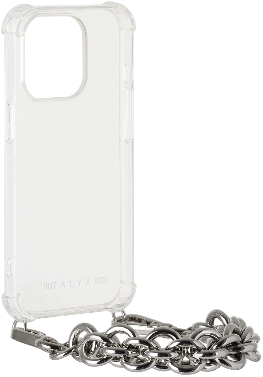 1017 ALYX 9SM Silver Small Chunky Chain iPhone 13 Case
