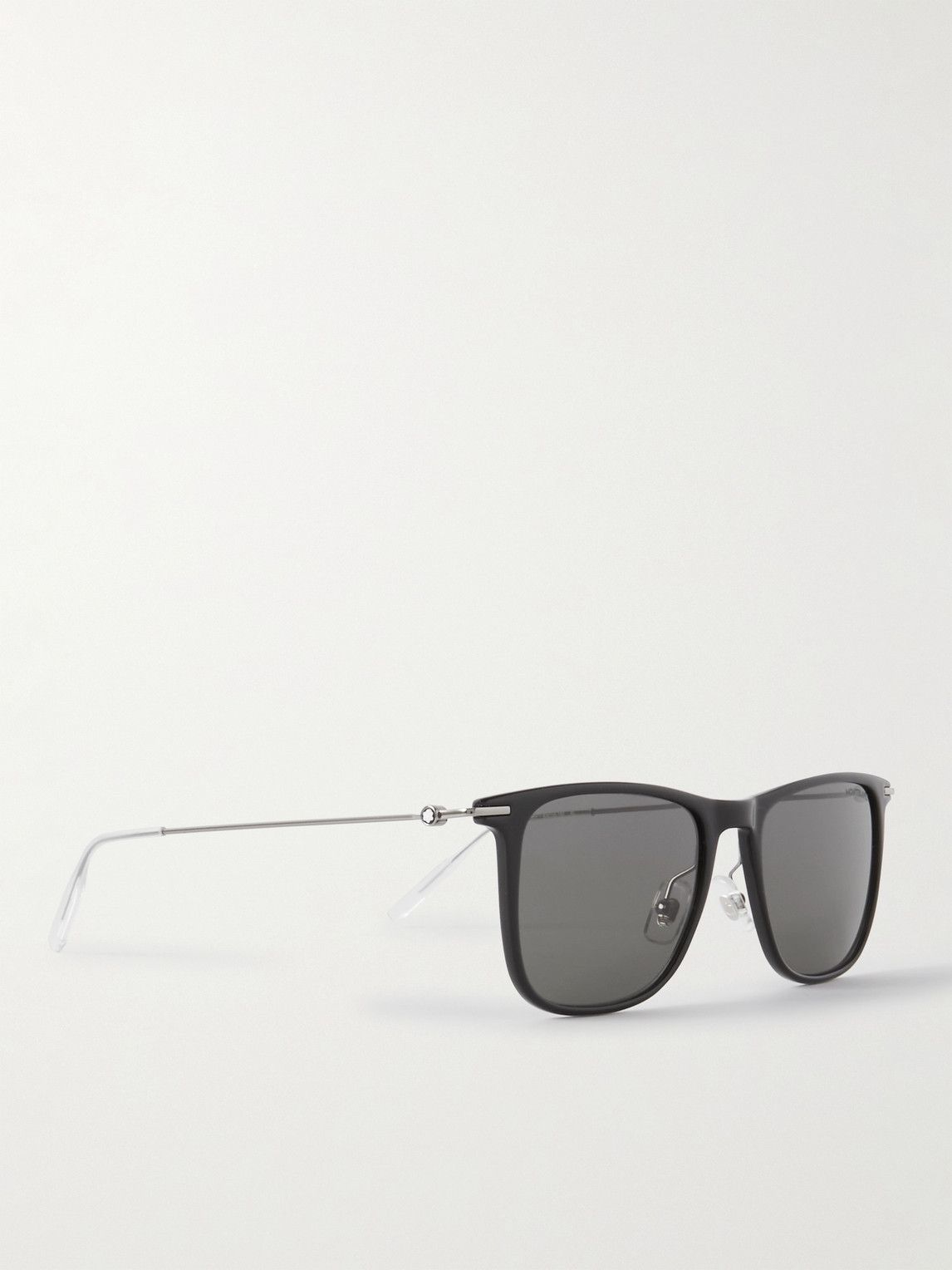 Montblanc Square Frame Acetate And Silver Tone Sunglasses Montblanc