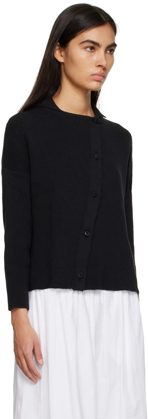 Cordera Black Asymmetric Cardigan CORDERA