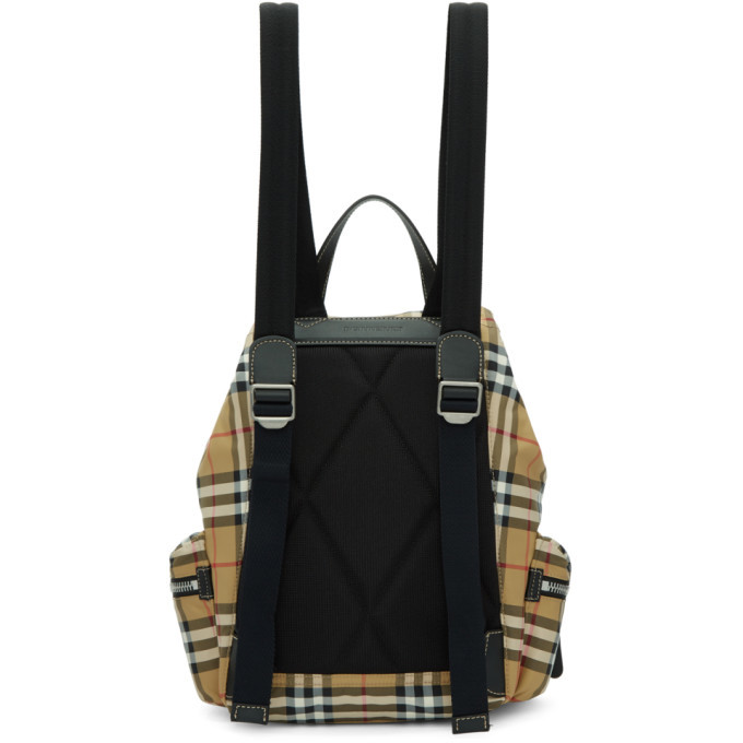 Burberry Yellow Medium Vintage Check Backpack Burberry