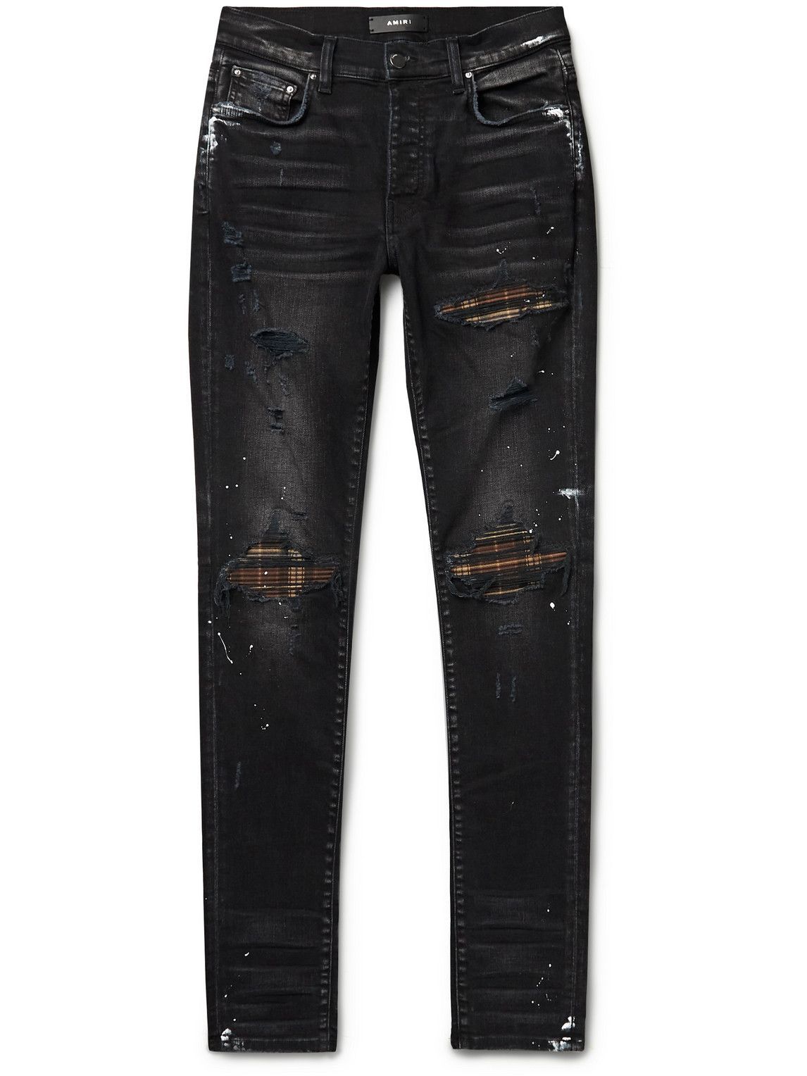 AMIRI - MX1 Skinny-Fit Panelled Distressed Jeans - Black Amiri
