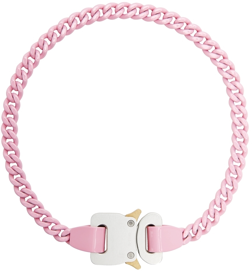 1017 ALYX 9SM Pink Chain Link Buckle Necklace