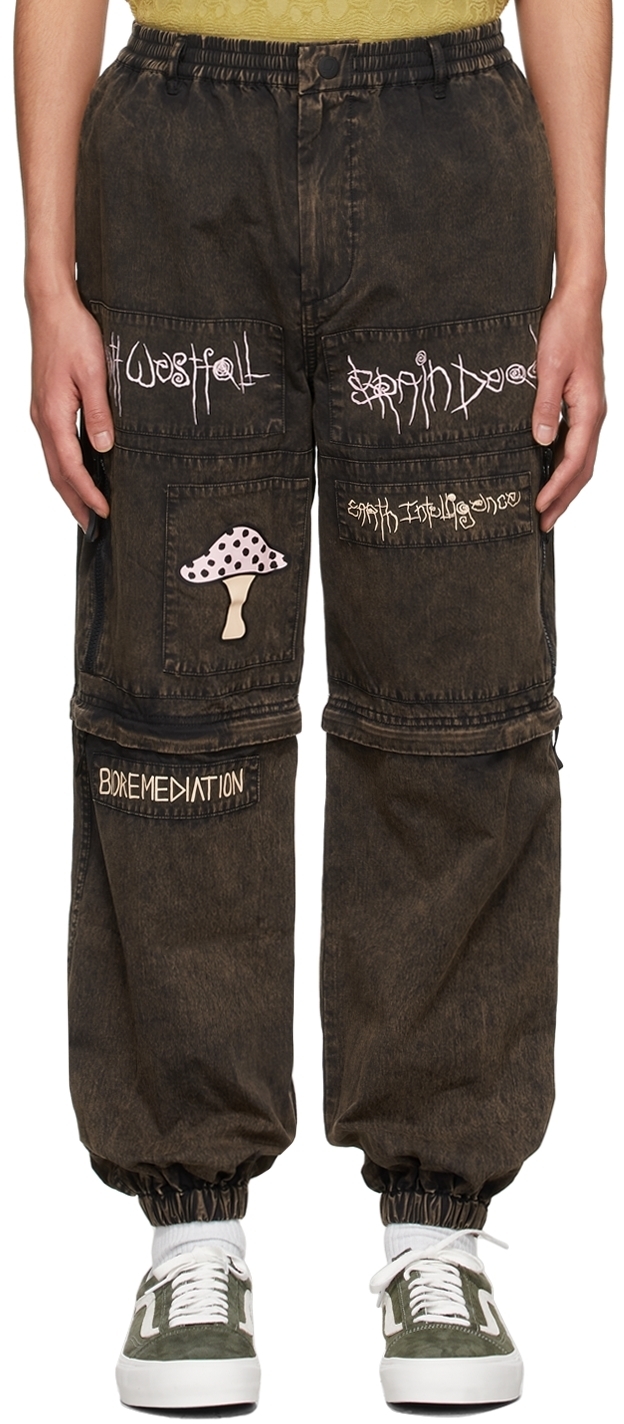 Brain Dead Brown Mushroom Utility Cargo Pants Brain Dead