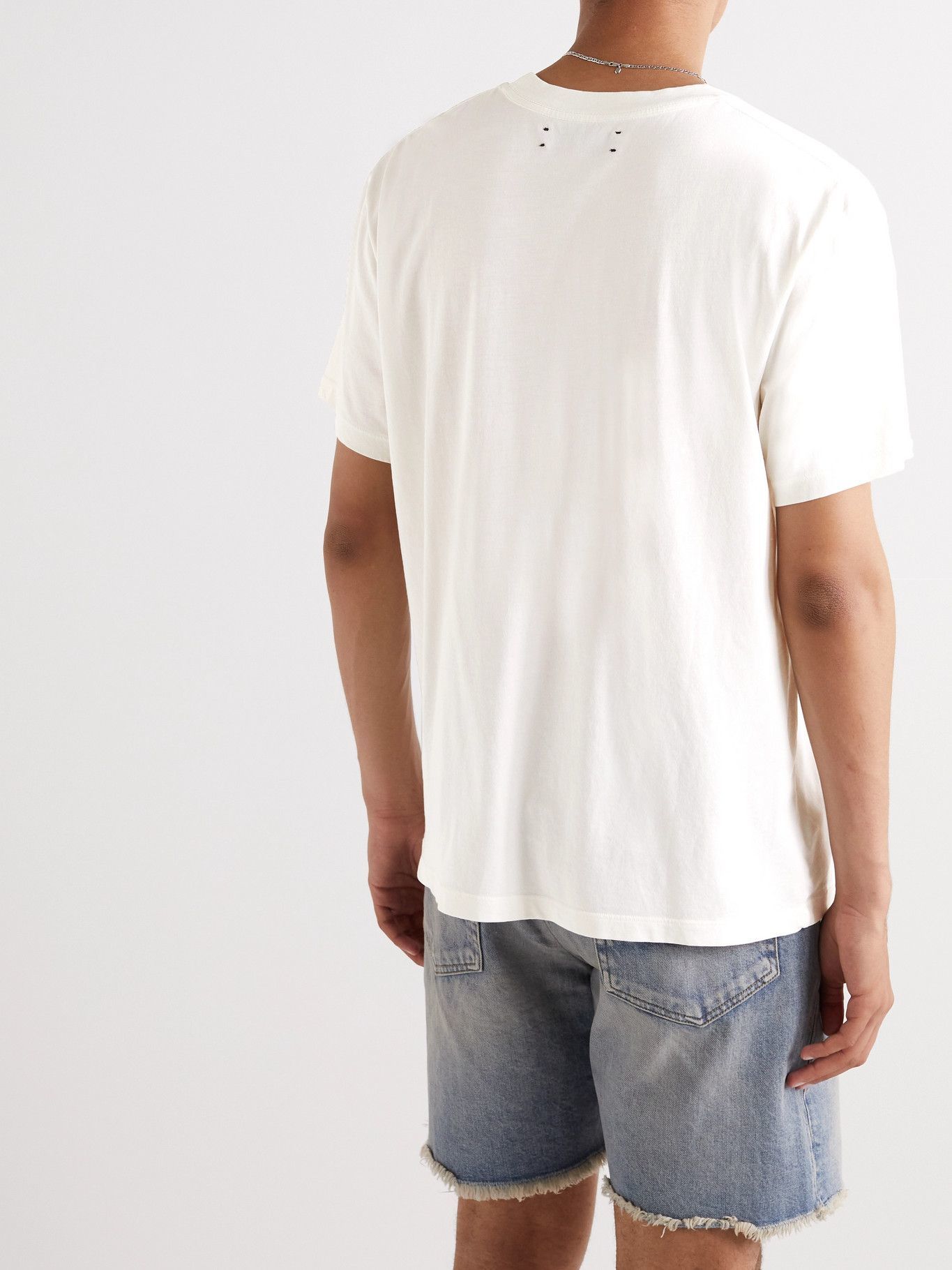 AMIRI - Playboy Logo-Print Cotton-Jersey T-Shirt - White Amiri