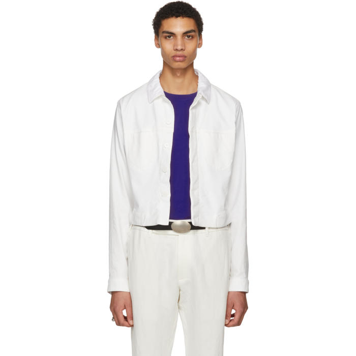 Haider Ackermann Ivory Denim Jacket Haider Ackermann