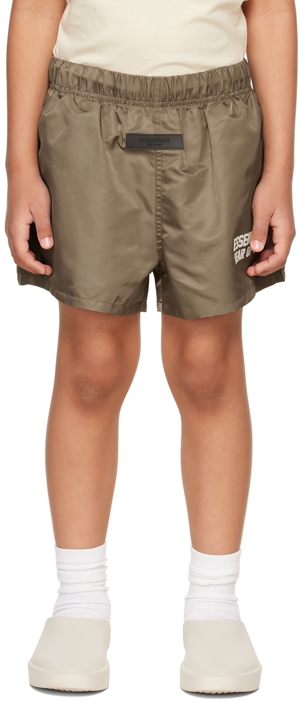 Essentials Kids Brown Nylon Shorts Essentials
