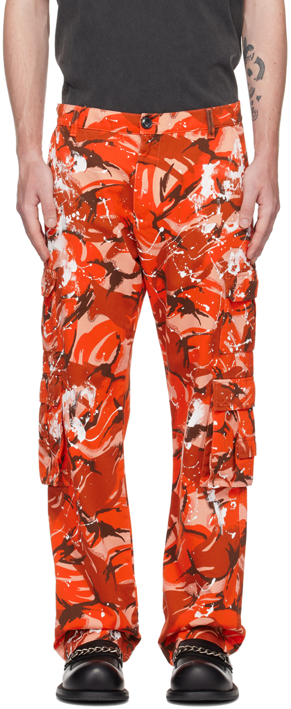 Martine Rose Orange Camouflage Cargo Pants Martine Rose