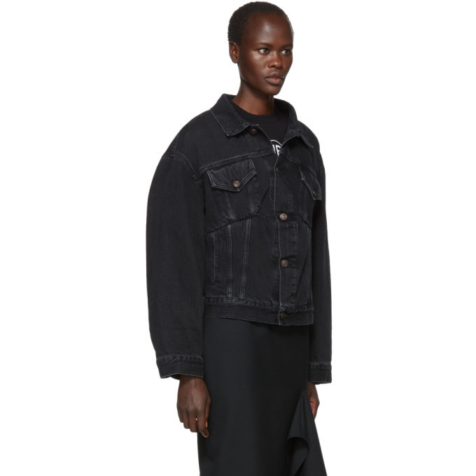 Balenciaga Black Denim Swing Jacket 