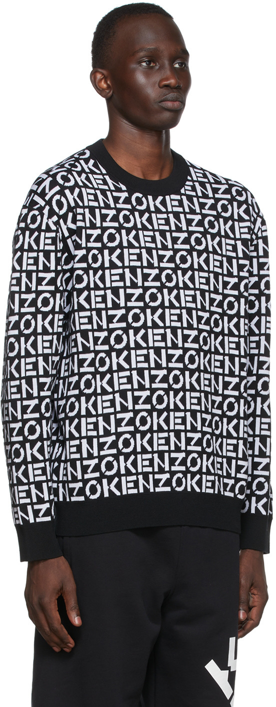 Kenzo Black Monogram Sweater Kenzo