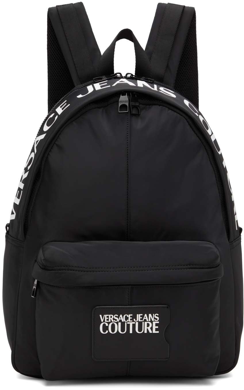 Versace Jeans Couture Black Range Iconic Logo Backpack Versace