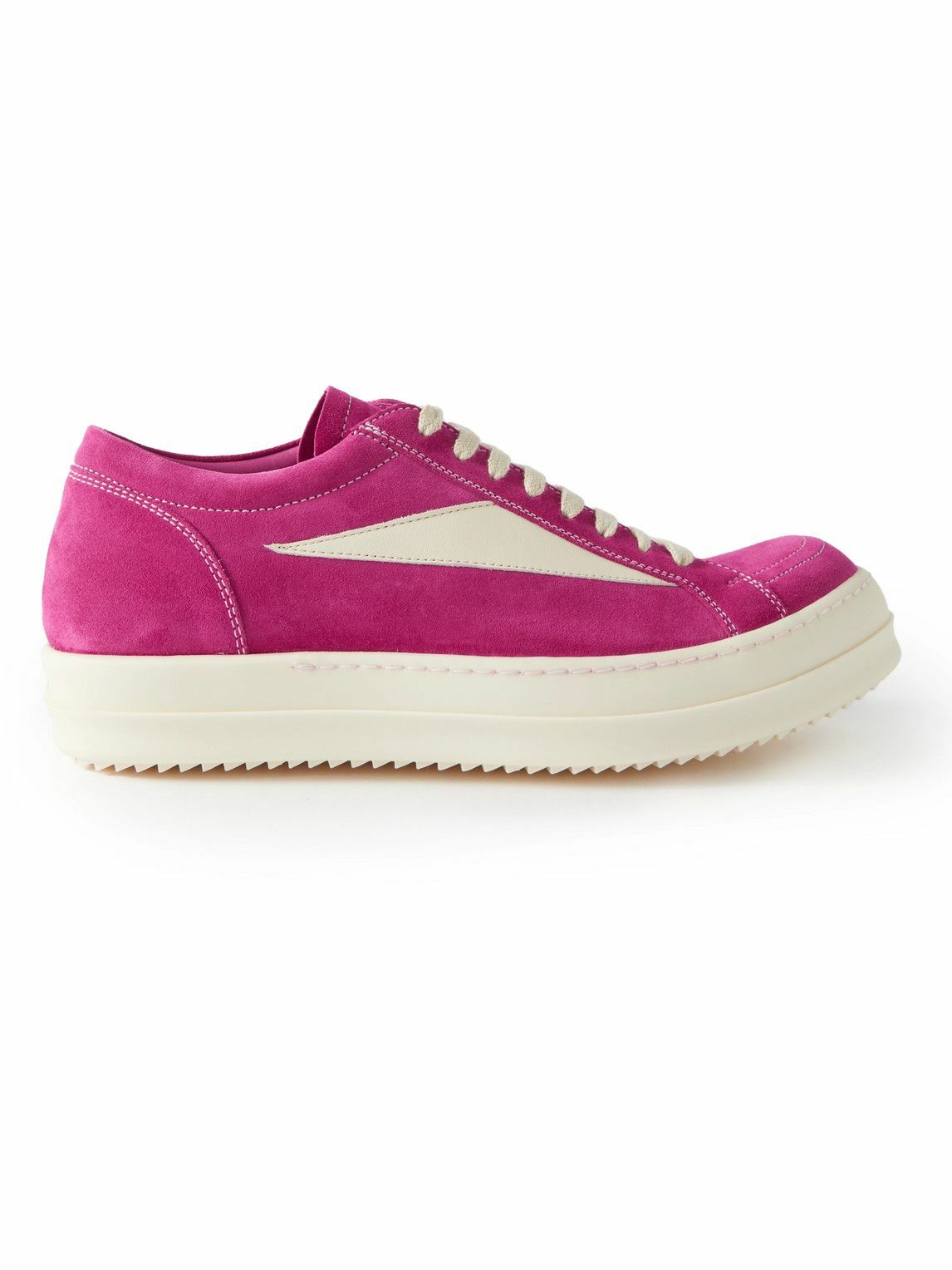 Rick Owens - Leather-Trimmed Suede Sneakers - Pink Rick Owens