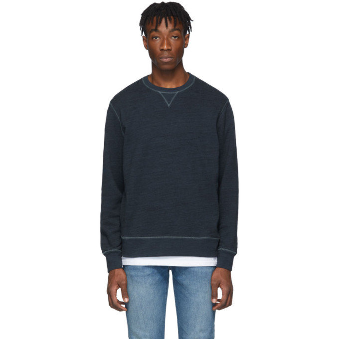 Levis Made and Crafted Blue Heather Crewneck Sweatshirt Levis Made and  Crafted
