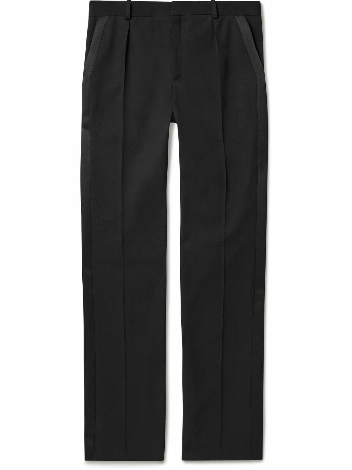 Saint Laurent Studded Leather Trousers Black 8
