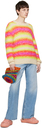 AGR Pink & Yellow Striped Sweater