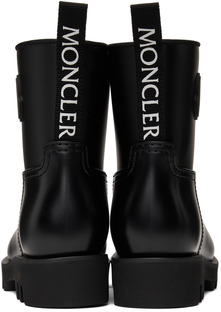 Moncler Black Matte Rubber Boots Moncler