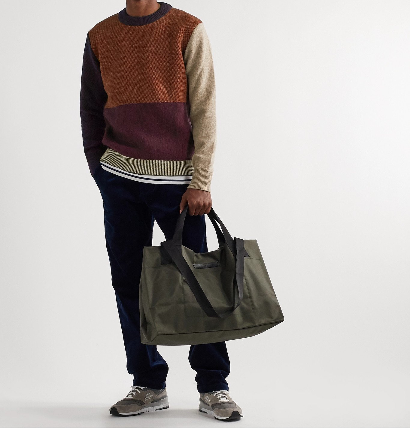 Oliver Spencer - Blenheim Colour-Block Wool Sweater - Brown