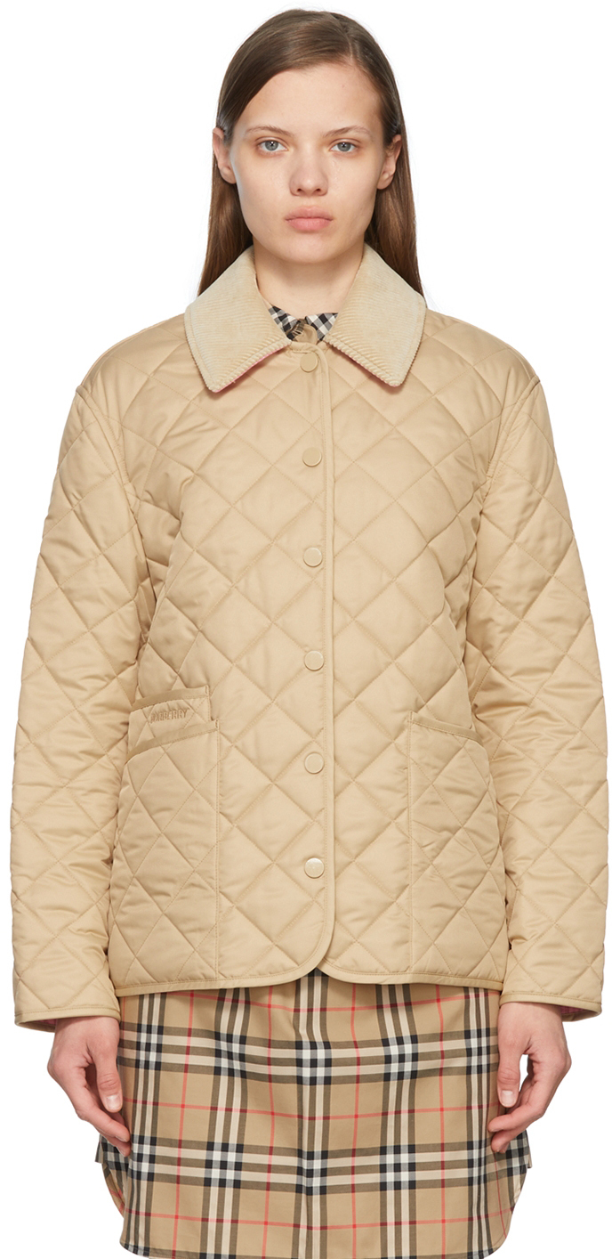 Burberry Beige Polyester Jacket Burberry