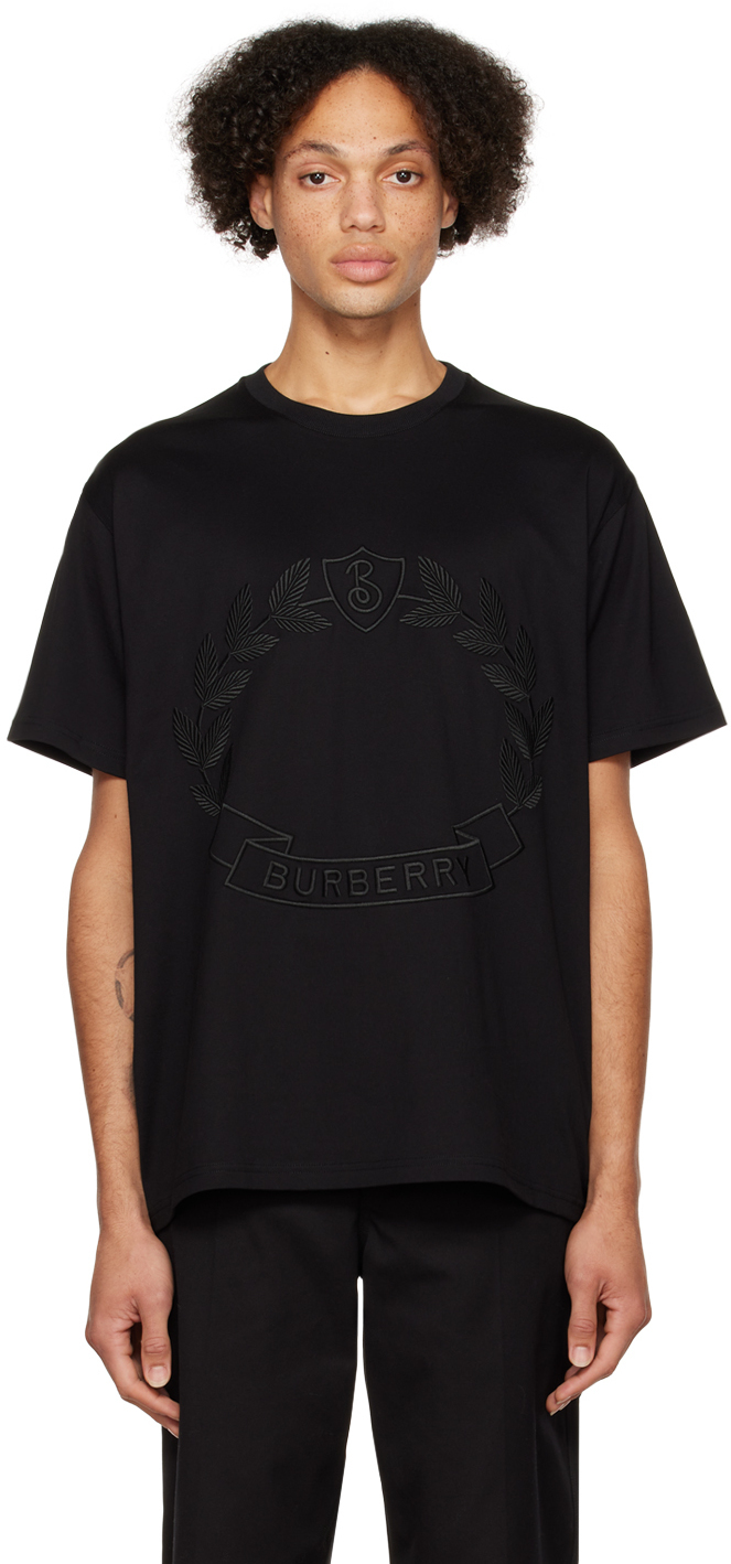 Burberry Black Oak Leaf Crest T-Shirt Burberry
