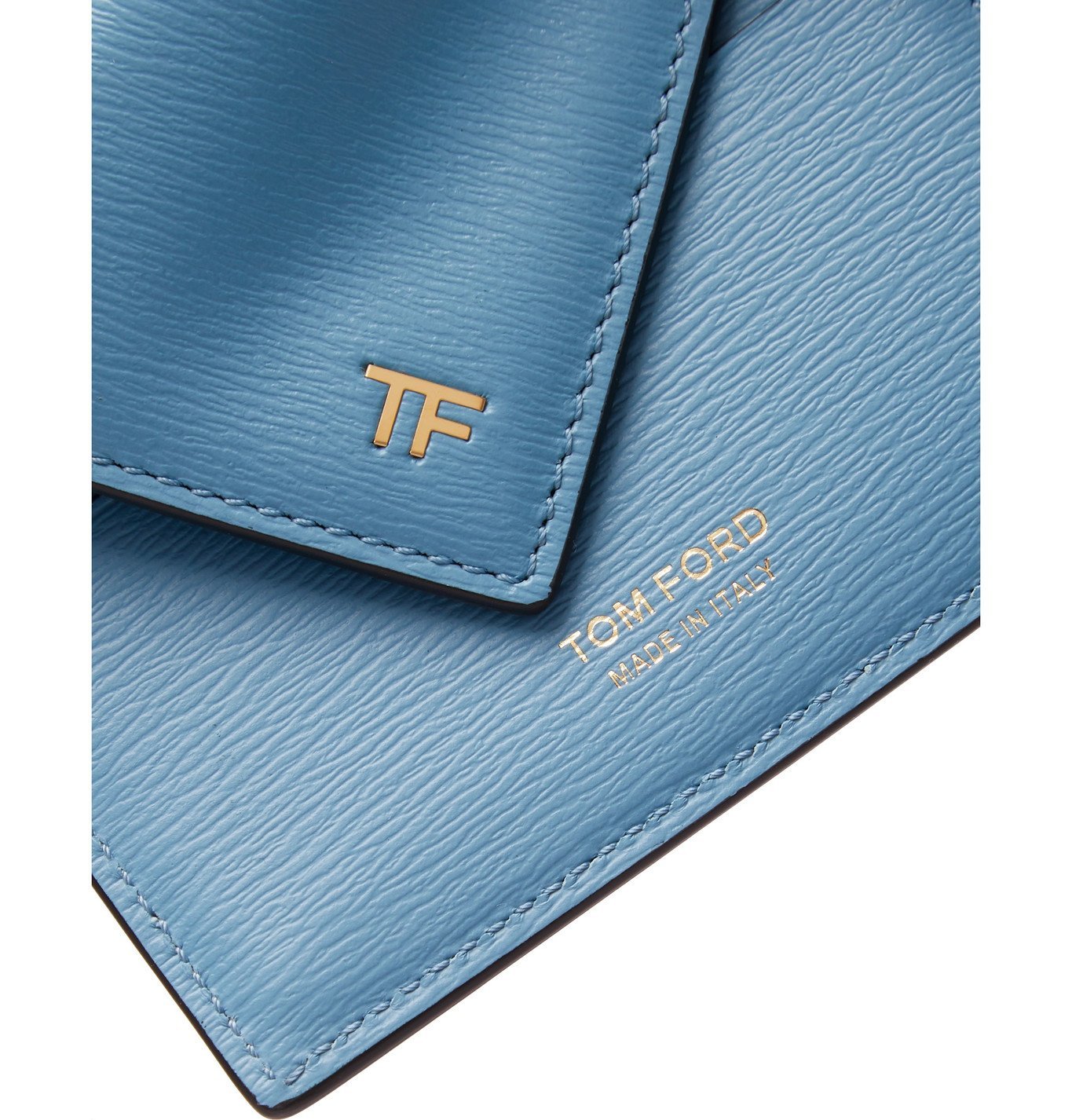 TOM FORD - Textured-Leather Bifold Cardholder - Blue TOM FORD