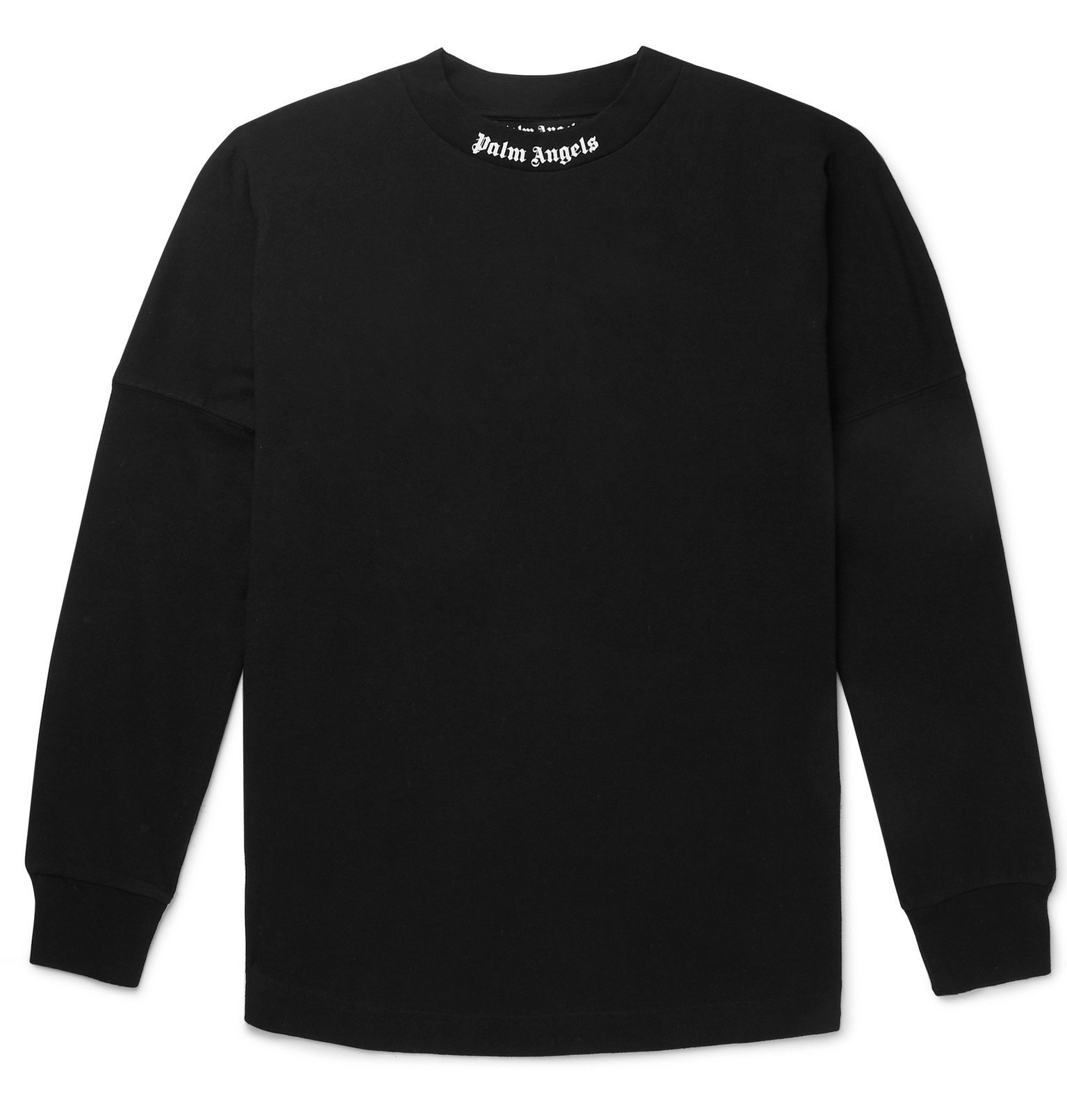Palm Angels - Oversized Logo-Print Cotton-Jersey T-Shirt - Black Palm ...