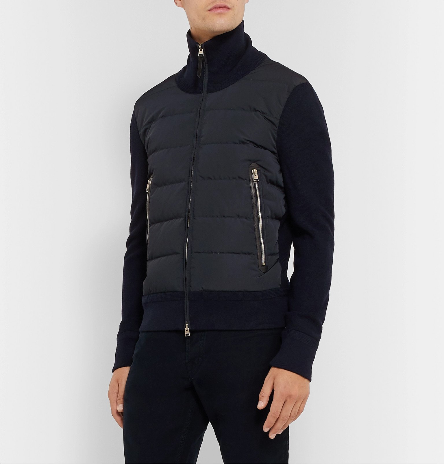 tom ford quilted shell and wool jacket