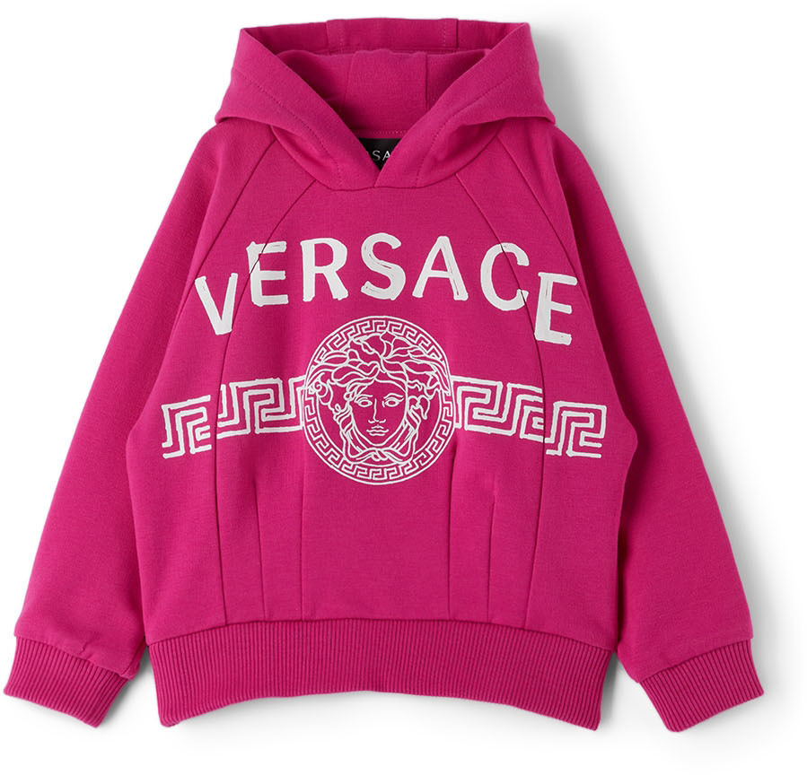 Versace Baby Pink Medusa Greca Hoodie Versace