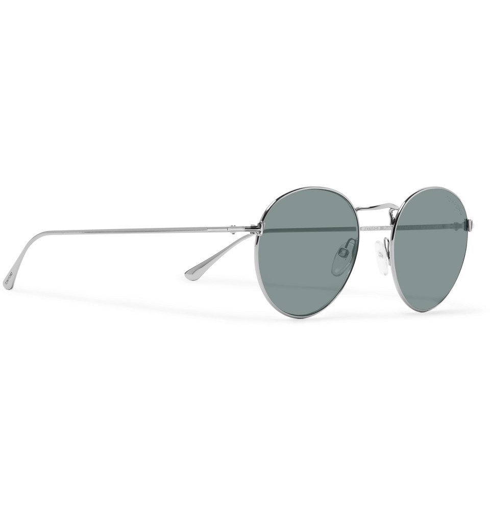 TOM FORD - Round-Frame Silver-Tone Sunglasses - Men - Silver TOM FORD