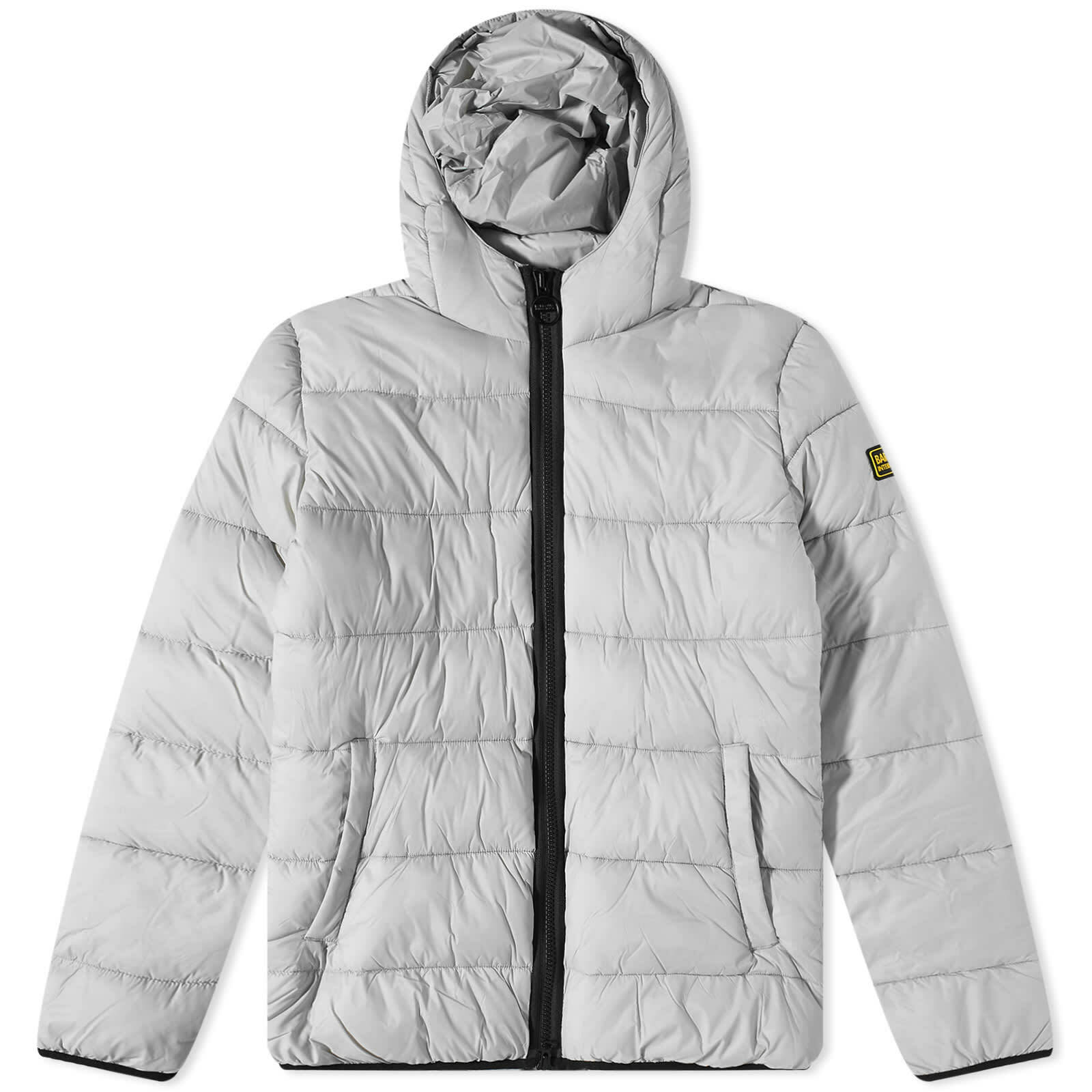 Barbour Men's International Bobber Quilt Jacket in Silver Ice Barbour