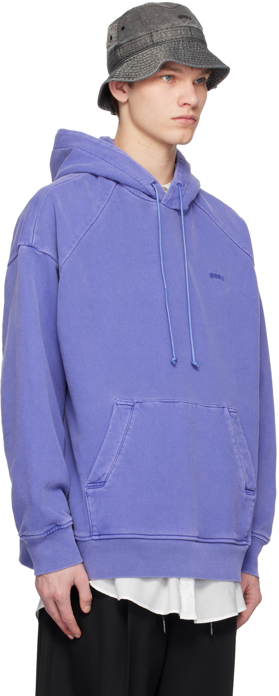 Juun.J Purple Embroidered Hoodie Juun.J