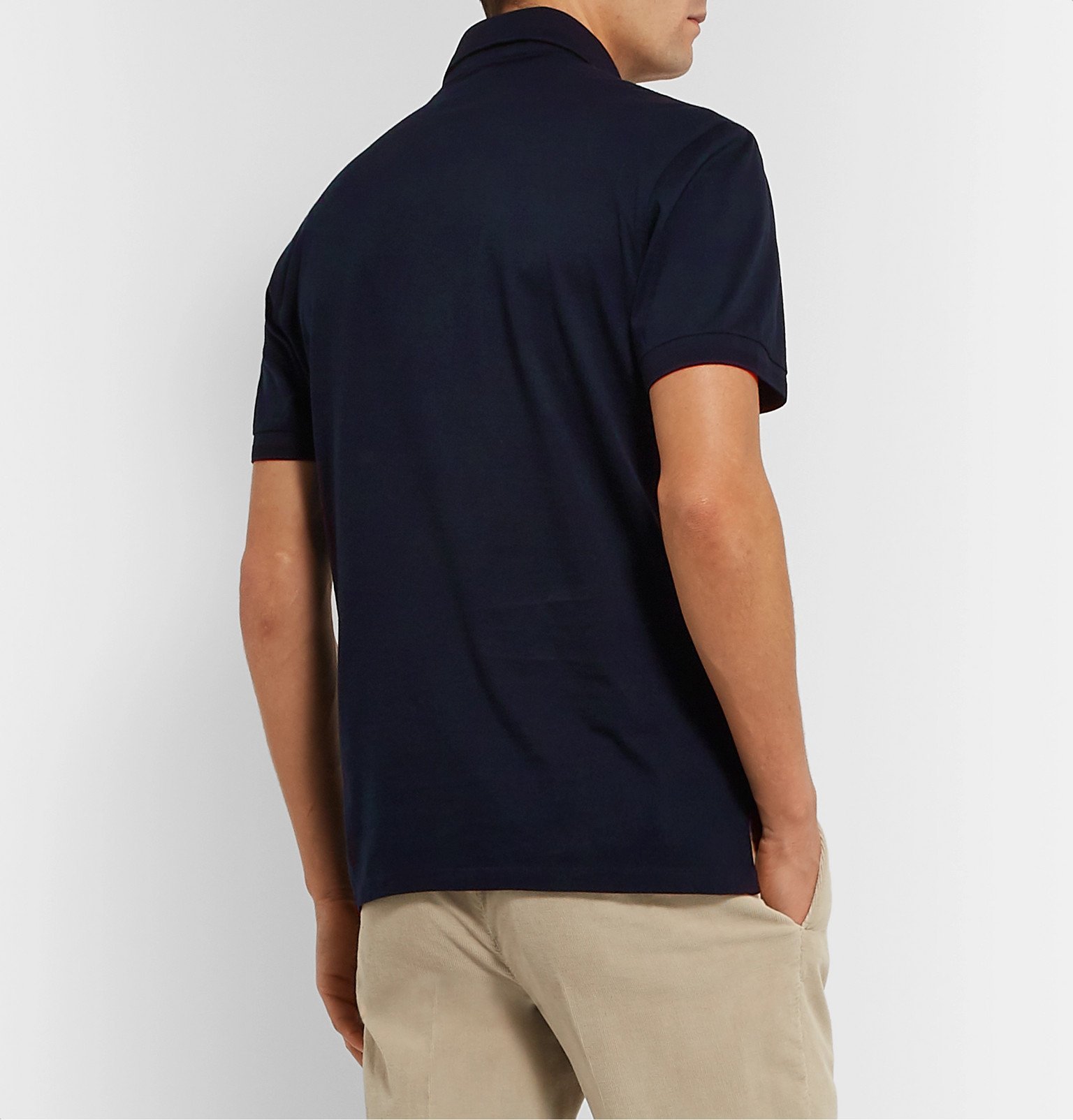 Ermenegildo Zegna - Slim-Fit Cotton-Jersey Polo Shirt - Blue ...